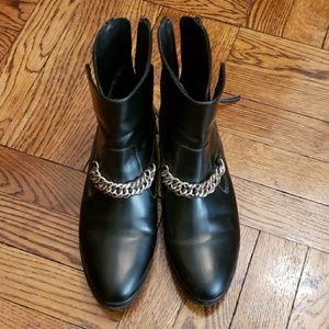 Elizabeth and James Black Ankle Boots